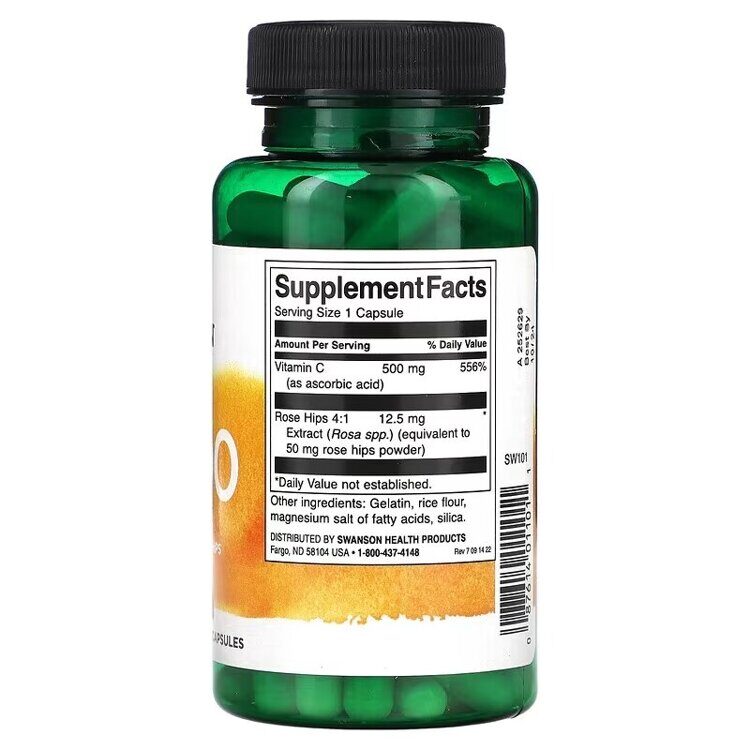 C-500 Vitamin C with Rose Hips 500 mg 100 capsules