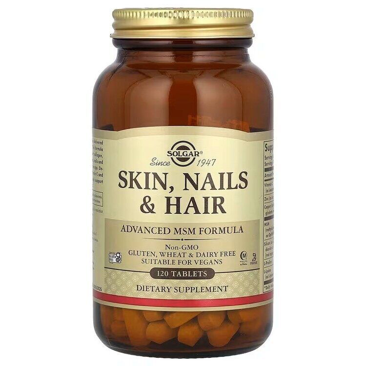 Solgar - Skin, Nails & Hair, Advanced MSM Formula, 120 Tablets