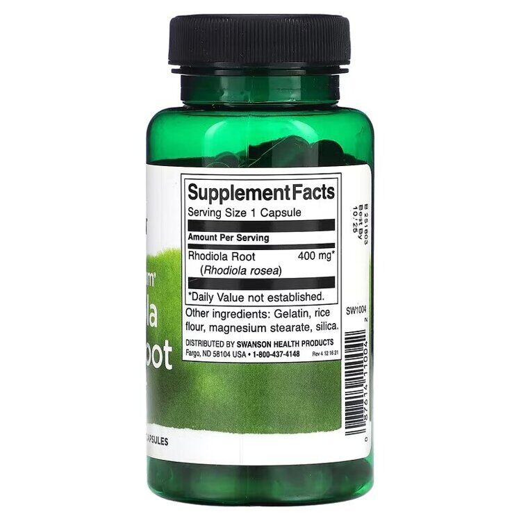 Rhodiola Rosea Root 400 mg 100 capsules