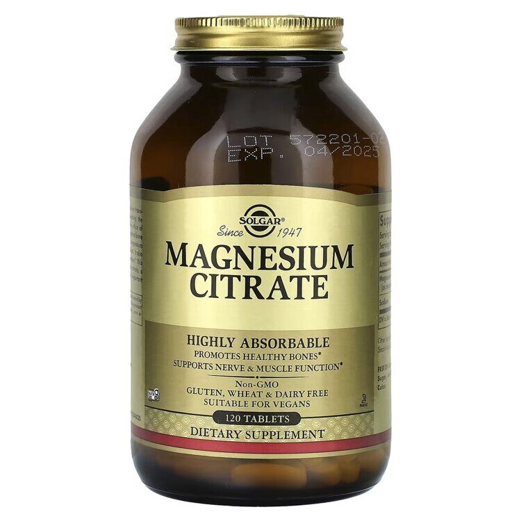 Solgar - Magnesium Citrate, 120 Tablets